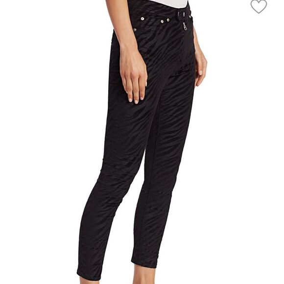 Rag & bone | Nina High-Rise Zebra-Stripe Ankle Skinny Jeans - Picture 3 of 10